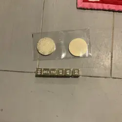 Pokemon TCG Flip Coins Poison Character Gold & White Metal Damage Counters - Image 2