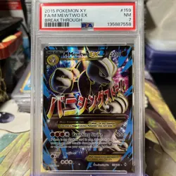 Pokemon XY Breakthrough M Mewtwo 159/162 EX Full Art #159 PSA 7 REGRADE PACK FRE - Image 1