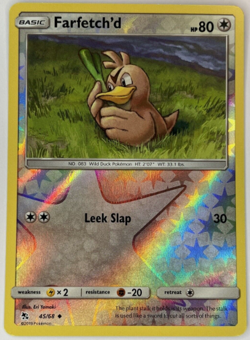 Pokemon - Hidden Fates - Farfetch'd - 45/68 - Reverse Holo - NM/M - Image 1