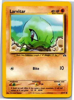 Larvitar - Neo Discovery 57/75 - Common - NM Pokemon TCG - Image 1