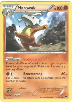 Marowak - XY - Fates Collide 37/124 - Rare - NM Pokemon TCG - Image 1