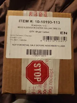 Pokemon ME02 Phantasmal Flames Sleeved Booster Pk Case 48 ct Dollar Tree SEALED - Image 1