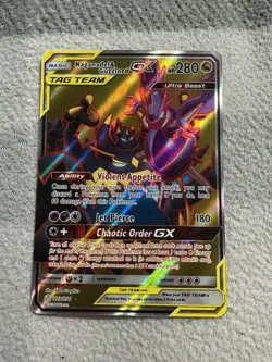 Pokemon Naganadel & Guzzlord GX Full Art Holo Cosmic Eclipse 223/236 Ultra Rare. - Image 1