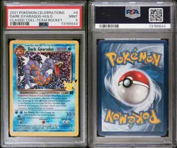 DARK GYARADOS 2021 POKEMON CELEBRATIONS CLASSIC COLL TEAM ROCKET #8 PSA 9 MT - Image 3