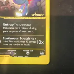 Pokemon 2002 Best Stamped Promo 5 Rocket's Sneasel WINNER - Brand New - NM/MT - Image 4