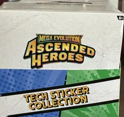 Pokemon Mega Evolution Ascended Heroes Tech Sticker Case In Hand 6 Red 6 Purple - Image 1
