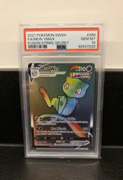 PSA 10 Mew Vmax 268/264 Fusion Strike Pokemon Card - Image 1