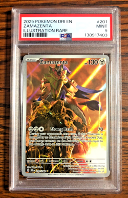 Zamazenta Illustration Rare #201 - PSA MINT 9 - SV Destined Rivals - Pokemon TCG - Image 1