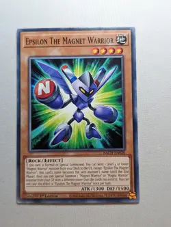 Yugioh TCG Card Epsilon the Magnet Warrior BACH-EN020 Common 1st Edition - Image 1