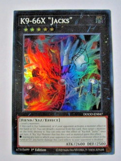 Yugioh! K9-66x "Jacks" Dood-En047 Super Rare 1st Ed Near Mint! - Image 1