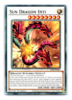 Sun Dragon Inti - LDS3-EN052 - Common - 1st Edition Yugioh - Image 1
