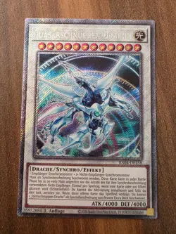 Yu-Gi-Oh! RA04-DE158 Quasarschnuppen-Drache Platinum Secret Rare NM 1st - Image 1