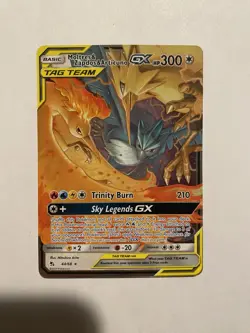 Pokemon TCG Moltres Zapdos Articuno GX Holo Card 44/68 -Hidden Fates NM - Image 1