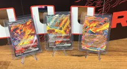 3 x Stamped Pokemon TCG Team Rocket's Moltres ex Destined Rivals UPC Promo Cards - Image 1