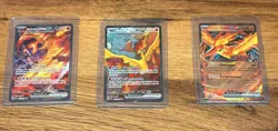 3 x Stamped Pokemon TCG Team Rocket's Moltres ex Destined Rivals UPC Promo Cards - Image 2