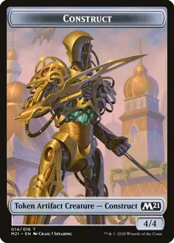 MTG Magic the Gathering Token - Construct (14/471) Core Set 2021 LP - Image 1