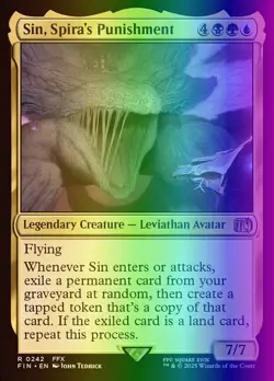 MTG Magic the Gathering Sin, Spira's Punishment (242/764) Final Fantasy NM FOIL - Image 1