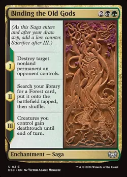MTG Binding the Old Gods (213/423) Duskmourn House of Horror Commander LP - Image 1