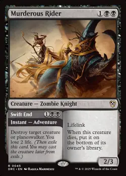 MTG Magic the Gathering Murderous Rider (45/226) Aetherdrift Commander LP - Image 1