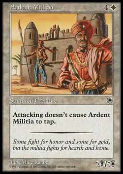 Magic the Gathering MTG Ardent Militia (4) Portal NM - Image 1