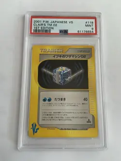 Pokemon Clair's TM 118/141 2001 P.M. Japanese vs 1st Edition PSA 9 Mint - Image 1