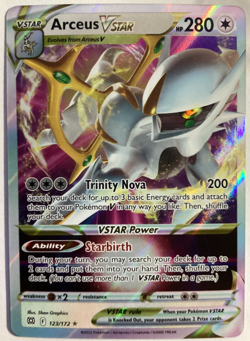 Pokemon TCG Arceus VSTAR Metal Card 123/172 Arceus Premium Collection - Image 1