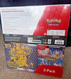 Pokemon TCG Scarlet and Violet Surging Sparks ETB & Booster Bundle Costco 2-pack - Image 1