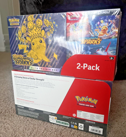 Pokemon TCG Scarlet and Violet Surging Sparks ETB & Booster Bundle Costco 2-pack - Image 2