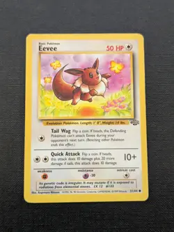 Pokemon Jungle Eevee Evolution Set - Eevee, Flareon & Vaporeon (Lightly Played) - Image 4