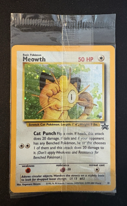 Pokemon SEALED Meowth #10 Black Star Holo GB Promo 2000 WOTC - Image 1