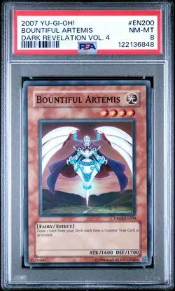 2007 YU-GI-OH! DARK REVELATION VOL. 4 #EN200 BOUNTIFUL ARTEMIS PSA 8 - Image 1