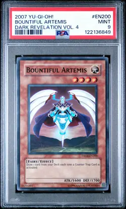 2007 YU-GI-OH! DARK REVELATION VOL. 4 #EN200 BOUNTIFUL ARTEMIS PSA 9 - Image 1
