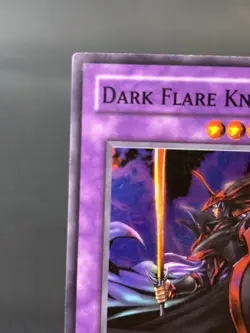 Yugioh- 1X Dark Flare Knight - Super Rare - 1st Edition - DCR-017 - Played - Image 2