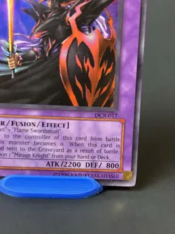 Yugioh- 1X Dark Flare Knight - Super Rare - 1st Edition - DCR-017 - Played - Image 4