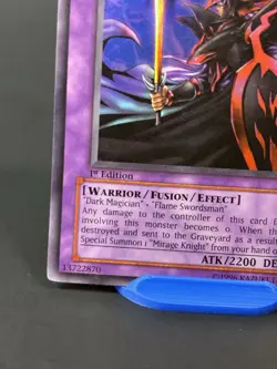 Yugioh- 1X Dark Flare Knight - Super Rare - 1st Edition - DCR-017 - Played - Image 5