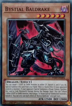 PHHY-EN004 BYSTIAL BALDRAKE COMMON 1ST EDITION YuGiOh CARD - Image 1