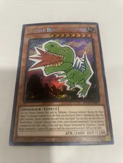 Yugioh Doodle Beast Tyranno Secret Rare BLCR - Image 1