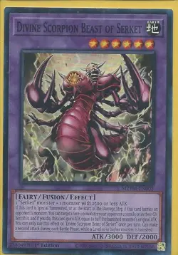 Yugioh Divine Scorpion Beast of Serket Super Rare MZTM - Image 1
