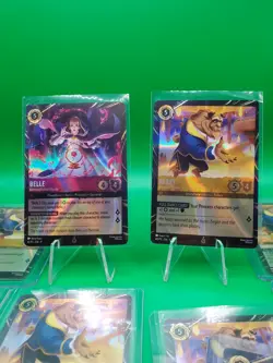 Disneyland Lorcana Exclusive Promos - set of Belle & The Beast - Image 1