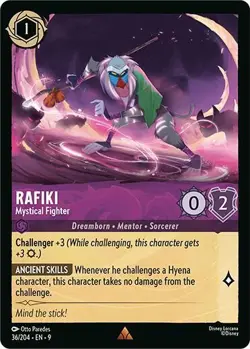Disney Lorcana Rafiki - Mystical Fighter Rare Fabled #36/204 NM - Image 1