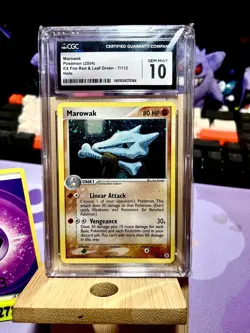 CGC 10 GEM MINT Marowak 2004 EX Fire Red & Leaf Green 7/112 Holo Pokemon Card - Image 1