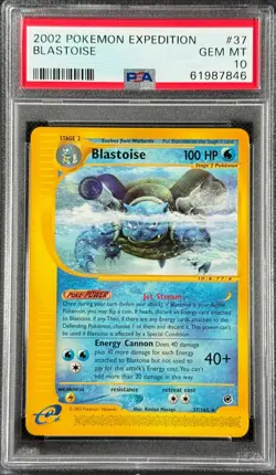Pokemon Card Blastoise 37/165 PSA 10 Expedition - Image 1