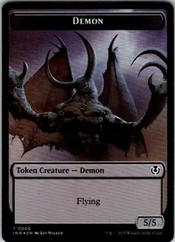 Magic | INR | Demon // Human Cleric Double-Sided Token | 6 // 19 | Foil | NM - Image 1