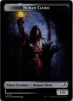 Magic | INR | Demon // Human Cleric Double-Sided Token | 6 // 19 | Foil | NM - Image 2