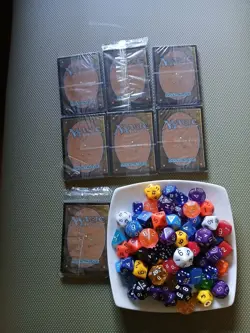 Magic The Gathering ,7 Unopened Packs & Multiple Dice - Image 1