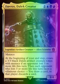 MTG Magic the Gathering Davros, Dalek Creator (1/1448) Doctor Who NM FOIL - Image 1