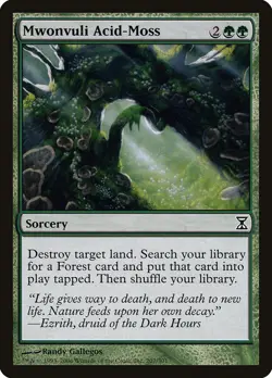 MTG Magic the Gathering Mwonvuli Acid-Moss (207/301) Time Spiral HP- - Image 1