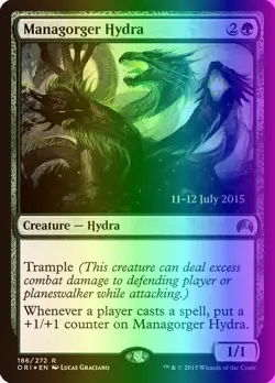 MTG Magic the Gathering Managorger Hydra (186s/58) Magic Origins Promos LP FOIL - Image 1
