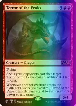 MTG Magic the Gathering Terror of the Peaks (164/471) Core Set 2021 LP FOIL - Image 1
