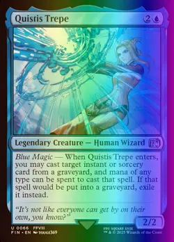 MTG Magic the Gathering Quistis Trepe (66/764) Final Fantasy LP FOIL - Image 1